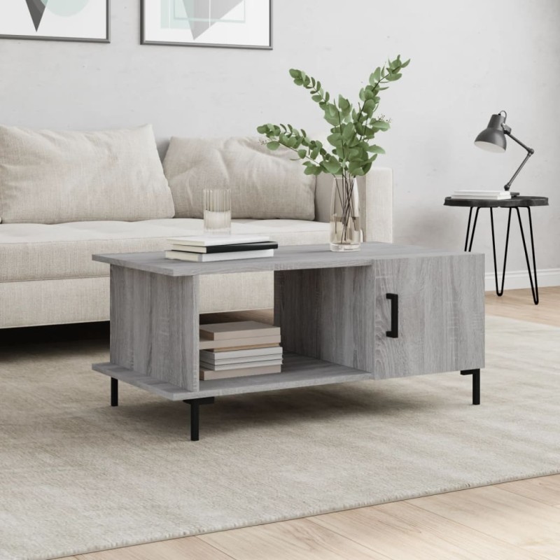 vidaXL Couchtisch Grau Sonoma 90x50x40 cm Holzwerkstoff vidaXL Couchtisch Grau Sonoma 90x50x40 cm Holzwerkstoff
