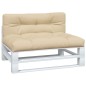 vidaXL Palettenkissen 2-tlg. Beige Stoff