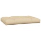 vidaXL Palettenkissen 2-tlg. Beige Stoff
