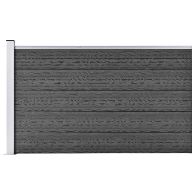 vidaXL Zaunelement WPC 175x105 cm Schwarz vidaXL Zaunelement WPC 175x105 cm Schwarz