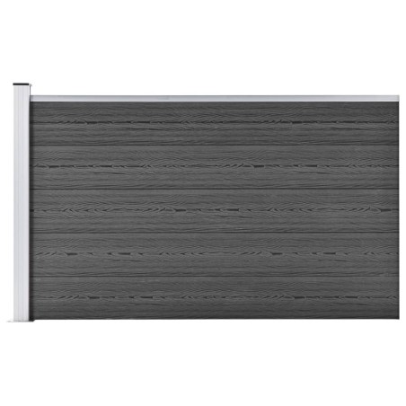 vidaXL Zaunelement WPC 175x105 cm Schwarz