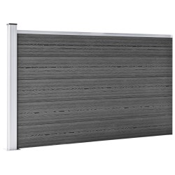 vidaXL Zaunelement WPC 175x105 cm Schwarz