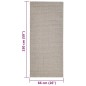 vidaXL Teppich Natur Sisal 66x150 cm Sandfarbe vidaXL Teppich Natur Sisal 66x150 cm Sandfarbe