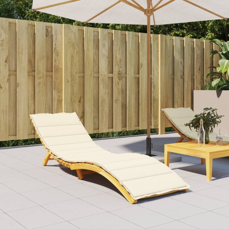 vidaXL Sonnenliegen-Auflage Creme 200x50x3 cm Oxford-Gewebe vidaXL Sonnenliegen-Auflage Creme 200x50x3 cm Oxford-Gewebe