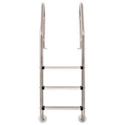 vidaXL Pool-Leiter 3 Stufen 120 cm Edelstahl 304