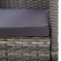vidaXL 7-tlg. Garten-Essgruppe Grau und Schwarz Poly Rattan und Stahl vidaXL 7-tlg. Garten-Essgruppe Grau und Schwarz Poly Rattan und Stahl