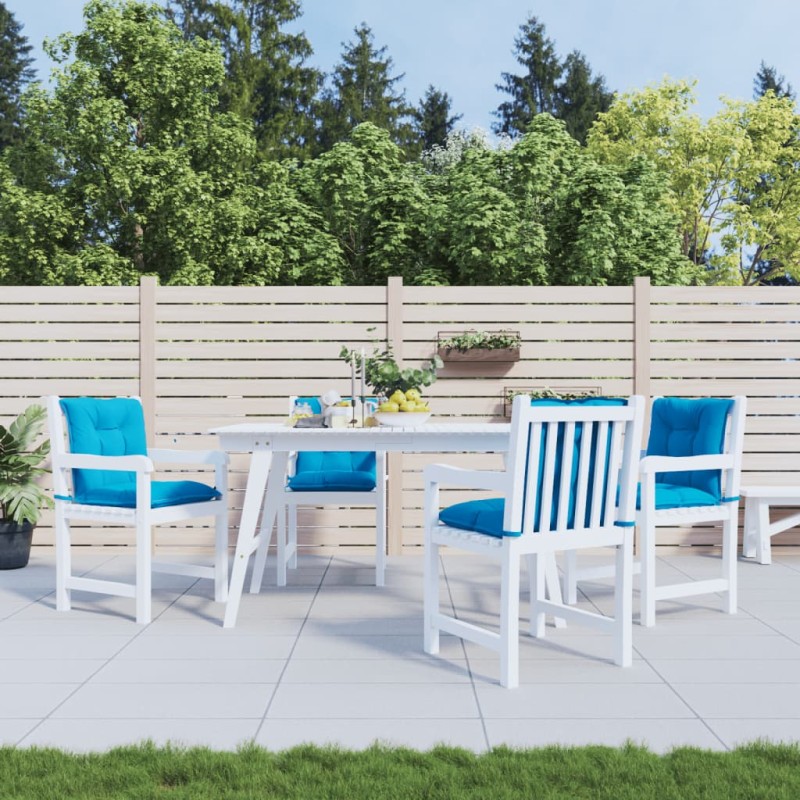 Gartenstuhlauflagen für Niedriglehner 4 Stk. Blau 100x50x7 cm Gartenstuhlauflagen für Niedriglehner 4 Stk. Blau 100x50x7 cm