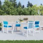 Gartenstuhlauflagen für Niedriglehner 4 Stk. Blau 100x50x7 cm Gartenstuhlauflagen für Niedriglehner 4 Stk. Blau 100x50x7 cm