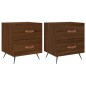 vidaXL Nachttische 2Stk. Braun Eichen-Optik 40x35x47,5cm Holzwerkstoff vidaXL Nachttische 2Stk. Braun Eichen-Optik 40x35x47,5cm Holzwerkstoff