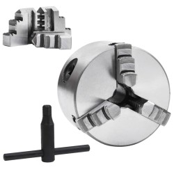 vidaXL 3-Backen-Drehfutter Selbstzentrierend 80 mm Stahl 
