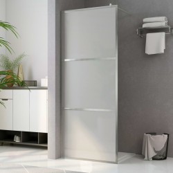 vidaXL Begehbare Duschwand mit voll mattiertem ESG-Glas 140x195 cm