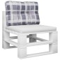 Palettenkissen Grau Karomuster 60x40x12 cm Stoff Palettenkissen Grau Karomuster 60x40x12 cm Stoff