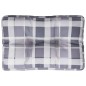 Palettenkissen Grau Karomuster 60x40x12 cm Stoff Palettenkissen Grau Karomuster 60x40x12 cm Stoff