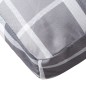 Palettenkissen Grau Karomuster 60x40x12 cm Stoff Palettenkissen Grau Karomuster 60x40x12 cm Stoff
