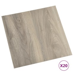 vidaXL PVC-Fliesen Selbstklebend 20 Stk. 1,86 m² Taupe