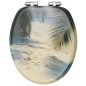 vidaXL Toilettensitz mit Soft-Close-Deckel MDF Strand-Design vidaXL Toilettensitz mit Soft-Close-Deckel MDF Strand-Design