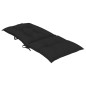 Gartenstuhlauflagen für Hochlehner 4 Stk. Schwarz 120x50x7 cm Gartenstuhlauflagen für Hochlehner 4 Stk. Schwarz 120x50x7 cm