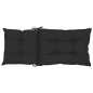 Gartenstuhlauflagen für Hochlehner 4 Stk. Schwarz 120x50x7 cm Gartenstuhlauflagen für Hochlehner 4 Stk. Schwarz 120x50x7 cm