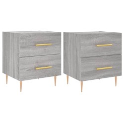 vidaXL Nachttische 2 Stk. Grau Sonoma 40x35x47,5 cm Holzwerkstoff