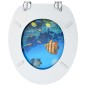 vidaXL Toilettensitz mit Deckel MDF Tiefsee-Design vidaXL Toilettensitz mit Deckel MDF Tiefsee-Design