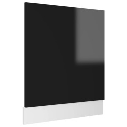 vidaXL Geschirrspülerblende Hochglanz-Schwarz 59,5x3x67 cm
