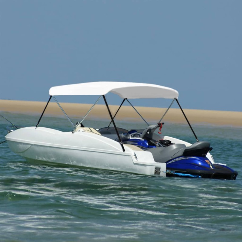 vidaXL 2-Bow Bimini Top Weiß 180x150x110 cm vidaXL 2-Bow Bimini Top Weiß 180x150x110 cm