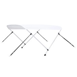 vidaXL 2-Bow Bimini Top Weiß 180x150x110 cm