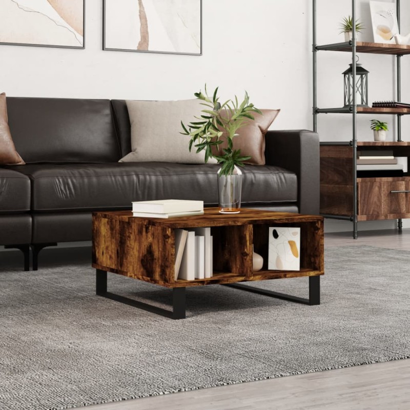 vidaXL Couchtisch Räuchereiche 60x60x30 cm Holzwerkstoff vidaXL Couchtisch Räuchereiche 60x60x30 cm Holzwerkstoff