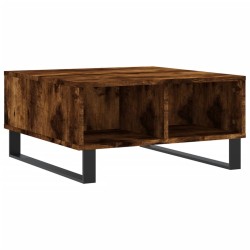 vidaXL Couchtisch Räuchereiche 60x60x30 cm Holzwerkstoff