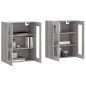 Wandschränke 2 Stk. Grau Sonoma Holzwerkstoff Wandschränke 2 Stk. Grau Sonoma Holzwerkstoff