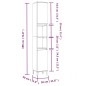 vidaXL Badschrank Hochglanz-Weiß 30x30x190 cm Holzwerkstoff vidaXL Badschrank Hochglanz-Weiß 30x30x190 cm Holzwerkstoff