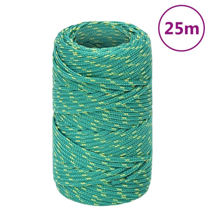 vidaXL Bootsseil Grün 2 mm 25 m Polypropylen vidaXL Bootsseil Grün 2 mm 25 m Polypropylen