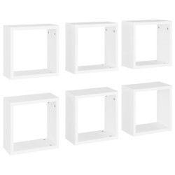 vidaXL Würfelregale 6 Stk. Weiß 30x15x30 cm