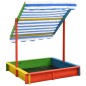 vidaXL Sandkasten mit Verstellbarem Dach Tannenholz Mehrfarbig UV50 vidaXL Sandkasten mit Verstellbarem Dach Tannenholz Mehrfarbig UV50