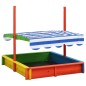 vidaXL Sandkasten mit Verstellbarem Dach Tannenholz Mehrfarbig UV50 vidaXL Sandkasten mit Verstellbarem Dach Tannenholz Mehrfarbig UV50