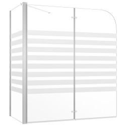 vidaXL Duschabtrennung 120x68x130 cm Hartglas Gestreift
