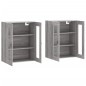 Wandschränke 2 Stk. Grau Sonoma Holzwerkstoff Wandschränke 2 Stk. Grau Sonoma Holzwerkstoff