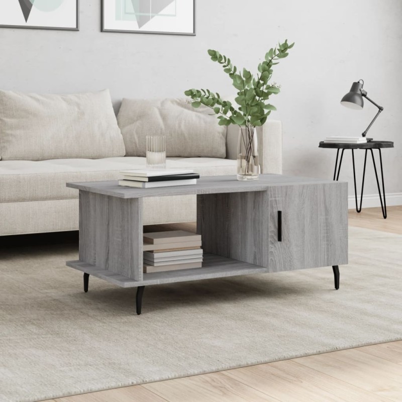 vidaXL Couchtisch Grau Sonoma 90x50x40 cm Holzwerkstoff vidaXL Couchtisch Grau Sonoma 90x50x40 cm Holzwerkstoff