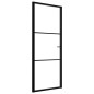 vidaXL Innentür ESG Glas und Aluminium 76x201,5 cm Schwarz vidaXL Innentür ESG Glas und Aluminium 76x201,5 cm Schwarz