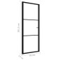 vidaXL Innentür ESG Glas und Aluminium 76x201,5 cm Schwarz vidaXL Innentür ESG Glas und Aluminium 76x201,5 cm Schwarz