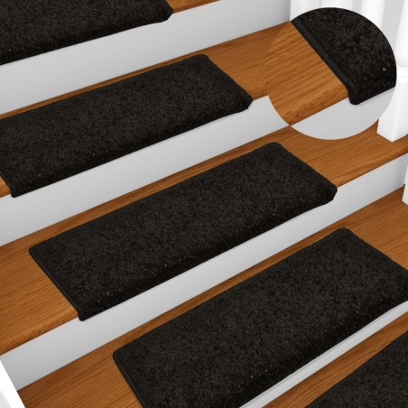 vidaXL Stufenmatten 10 Stk. 65x21x4 cm Schwarz
