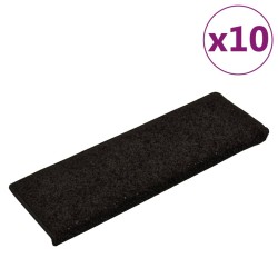 vidaXL Stufenmatten 10 Stk. 65x21x4 cm Schwarz