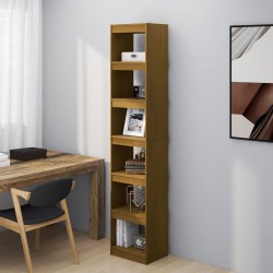 vidaXL Bücherregal/Raumteiler Honigbraun Massivholz Kiefer