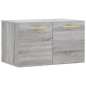 vidaXL Wandschrank Grau Sonoma 60x36,5x35 cm Holzwerkstoff vidaXL Wandschrank Grau Sonoma 60x36,5x35 cm Holzwerkstoff