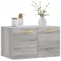 vidaXL Wandschrank Grau Sonoma 60x36,5x35 cm Holzwerkstoff vidaXL Wandschrank Grau Sonoma 60x36,5x35 cm Holzwerkstoff