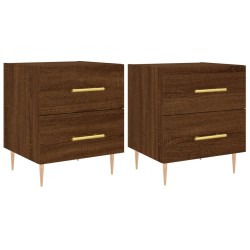 vidaXL Nachttische 2Stk. Braun Eichen-Optik 40x35x47,5cm Holzwerkstoff