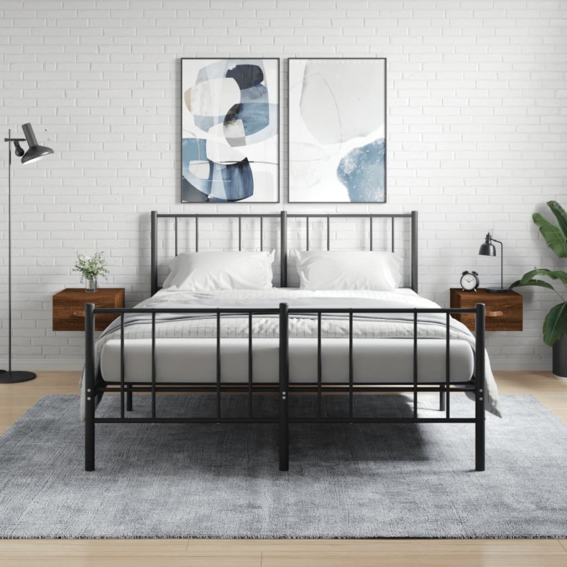 vidaXL Wand-Nachttische 2 Stk. Braun Eichen-Optik 35x35x20 cm vidaXL Wand-Nachttische 2 Stk. Braun Eichen-Optik 35x35x20 cm