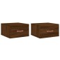 vidaXL Wand-Nachttische 2 Stk. Braun Eichen-Optik 35x35x20 cm vidaXL Wand-Nachttische 2 Stk. Braun Eichen-Optik 35x35x20 cm