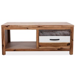 vidaXL Couchtisch Akazie Massivholz 90x50x37,5 cm