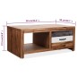 vidaXL Couchtisch Akazie Massivholz 90x50x37,5 cm vidaXL Couchtisch Akazie Massivholz 90x50x37,5 cm